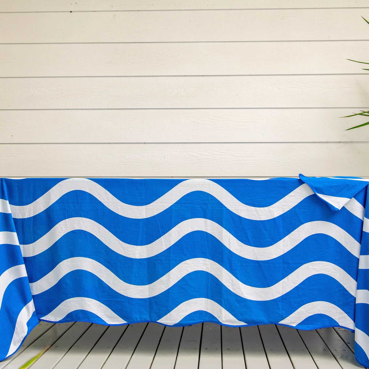 Porto Print Indigo Tablecloth - Elegant European Linen